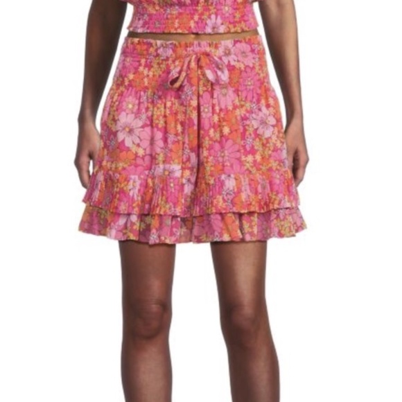 NWT Ramy Brook Blaire Floral Tiered Miniskirt - size M - Picture 1 of 6